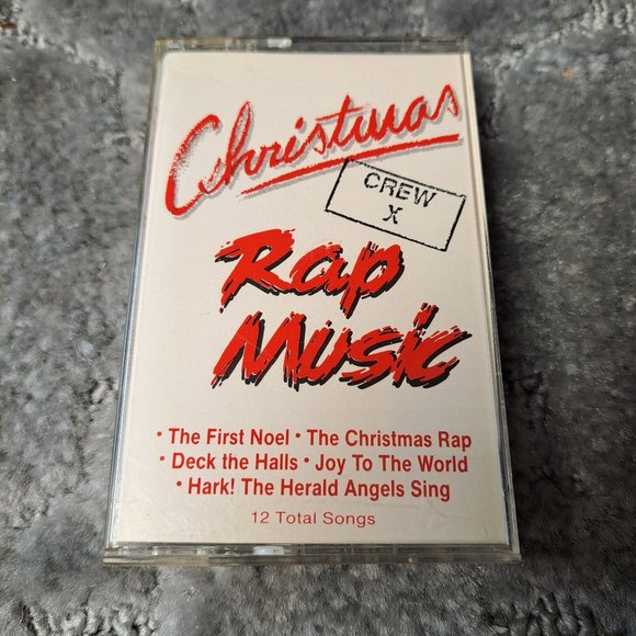 VINTAGE CREW X Christmas Rap Music Cassette Tape 1990 RARE TESTED/PLAYS - Picture 1 of 3